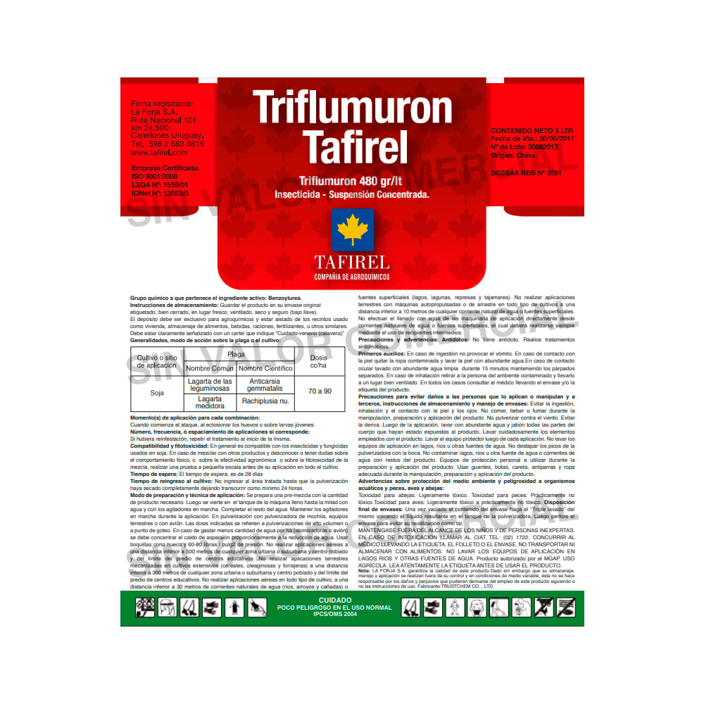 [Taf00093] Triflumuron 5 Litros